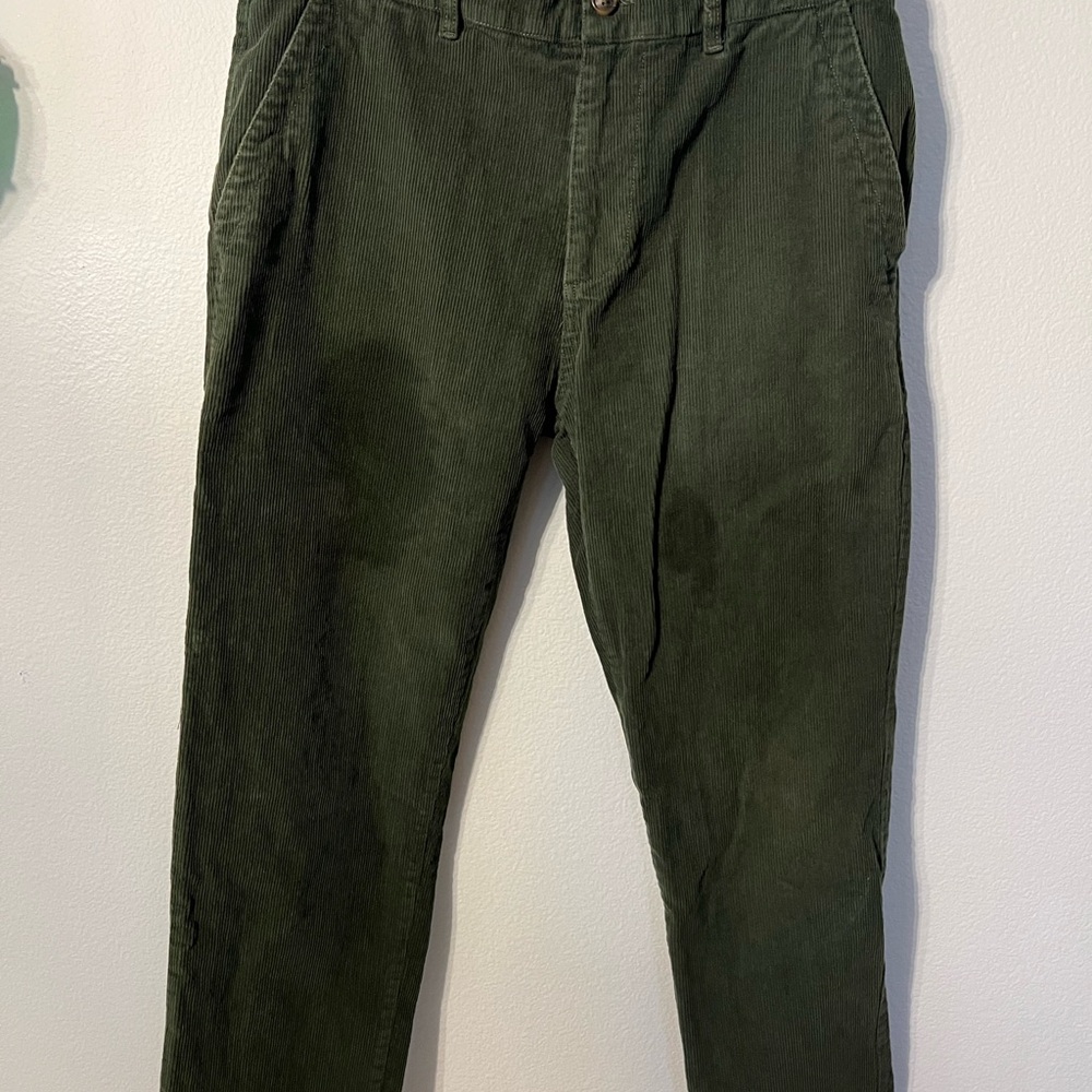 Rhythm Green Corduroy Pants Classic Style